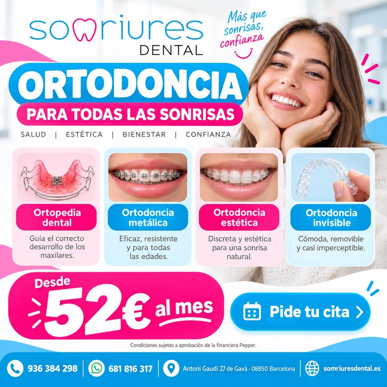 Ortodoncia desde 52€ al mes
